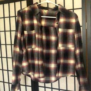 A cropped flannel